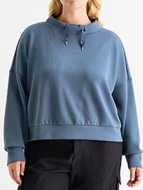 Stylus Plus Funnel Neck Long Sleeve Sweatshirt